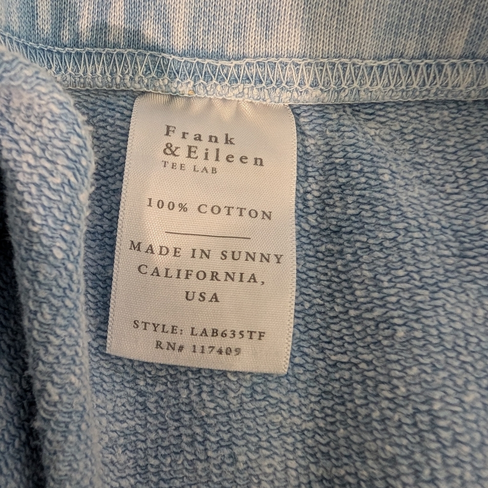 Frank & Eileen Tee Lab - Pearl Favorite Mineral Blue Sweatshorts Size Large - Picture 3 of 12